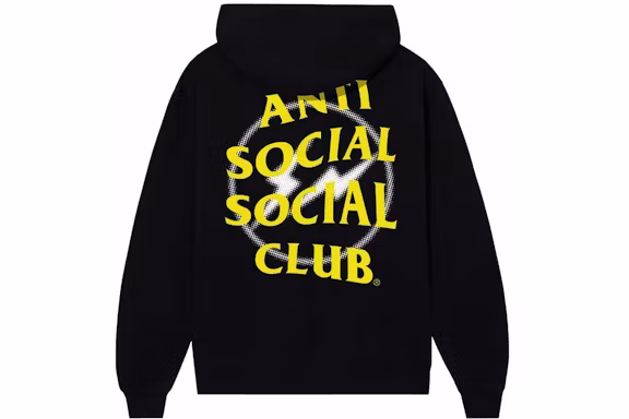 Anti-Social-Social-Club-Fragment-Half-Tone-Hoodie-Black-Yellow Anti Social Social Club Fragment Half Tone Hoodie Black Yellow | Fragment Clothing Streetwear