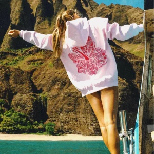 Hawaii Hibiscus Hoodie | Blush | Fragment Clothing Streetwear