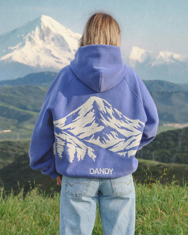 Mountain Oversized Lux Hoodie in Vintage Washed Blue Mountain Oversized Lux Hoodie in Vintage Washed Blue | Fragment Clothing Streetwear