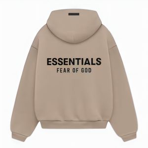 Fear of God Essentials Kids Fleece Hoodie – Desert Sand | Fragment Clothing Streetwear - View 2