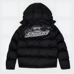 Trapstar Shooters Hooded Puffer Black/Reflective | Fragment Clothing Streetwear - View 2