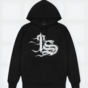 Trapstar TS Flame Print Hoodie Black