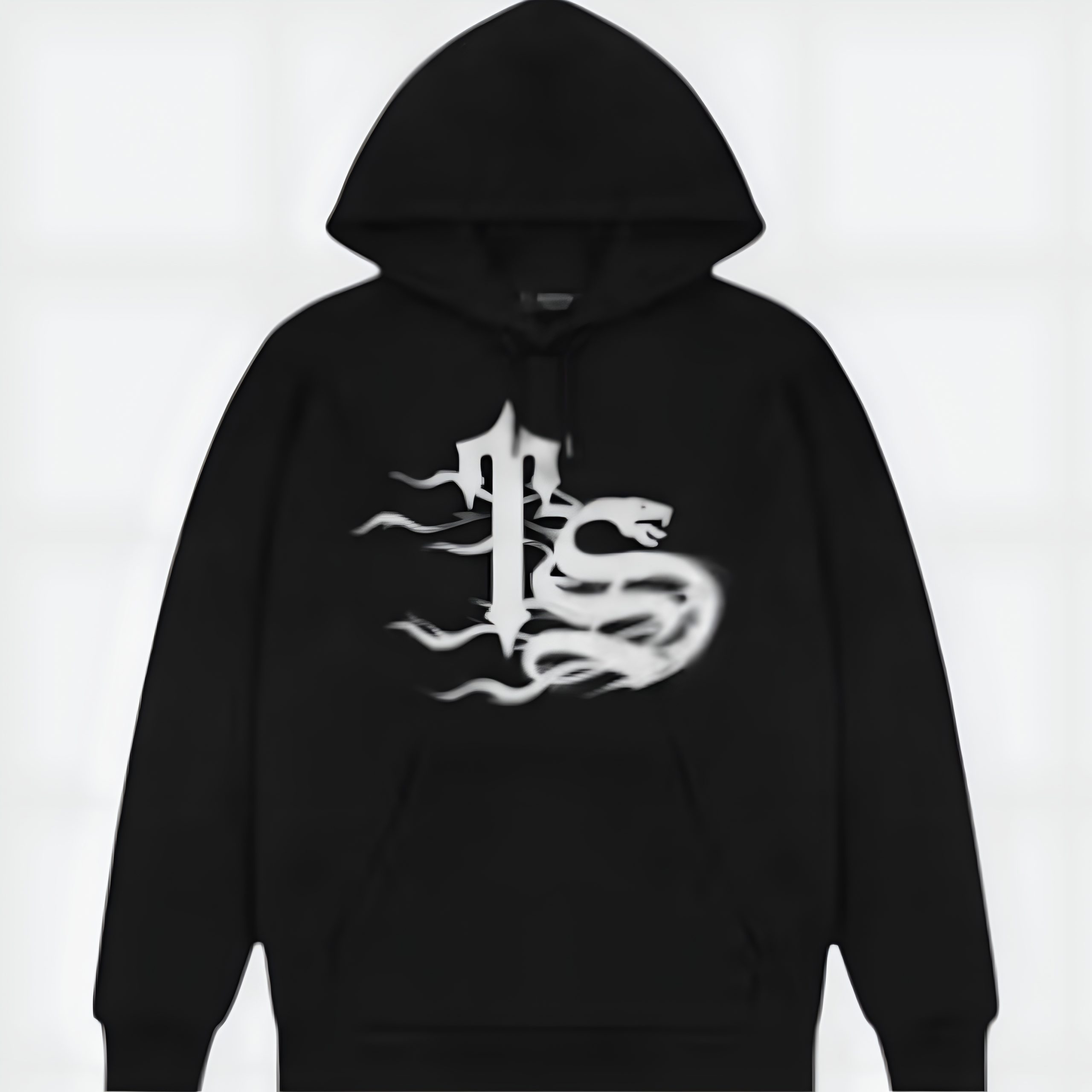 Trapstar TS Flame Print Hoodie Black Trapstar TS Flame Print Hoodie Black