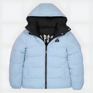Trapstar Irongate Arch Reversible Puffer Jacket (FW25) Black/Light Blue | Fragment Clothing Streetwear - View 2