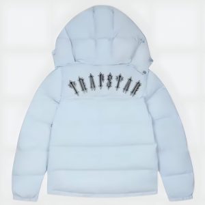 Trapstar Irongate Detachable Hooded Puffer Jacket Ice Blue