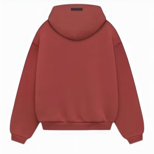 Fear of God Essentials Kids Fleece Hoodie – Crimson | Fragment Clothing Streetwear - View 2