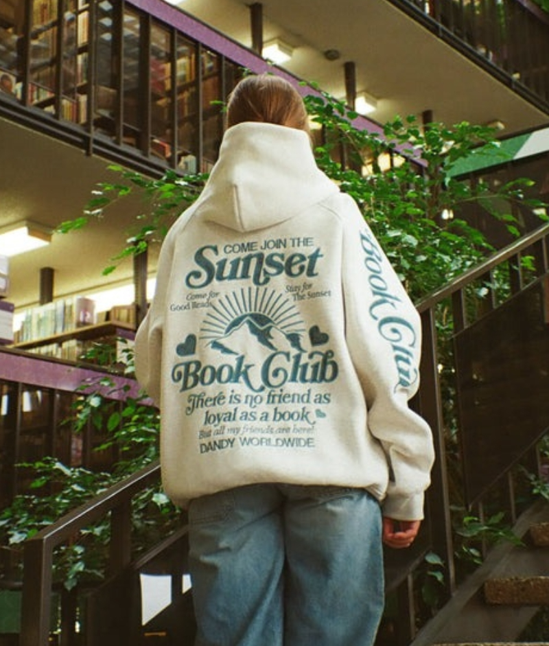 Book Club Oversized Lux Dandy Gray Hoodie Book Club Oversized Lux Dandy Gray Hoodie | Fragment Clothing Streetwear