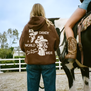 Brown Dandy Cowgirl Luxe Oversized Comfort Hoodie | Fragment Clothing Streetwear