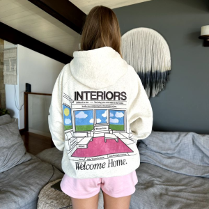 Dandy Interiors Luxury Oversized Hoodie in Gray | Fragment Clothing Streetwear - View 2