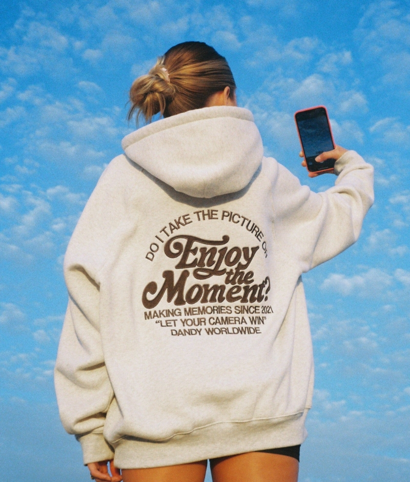 Enjoy the Moment Dandy Oversized Hoodie Lux Heather Gray Enjoy the Moment Dandy Oversized Hoodie Lux Heather Gray | Fragment Clothing Streetwear
