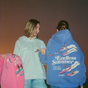Endless Summer Oversized Lux Hoodie in Vintage Washed Blue | Fragment Clothing - View 2