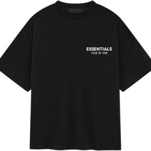 Fear of God Essentials Kids Jersey Crewneck Tee (FW24) Black (1) | Fragment Clothing Streetwear