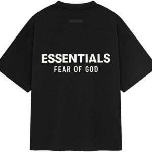 Fear of God Essentials Kids Jersey Crewneck Tee (FW24) Black | Fragment Clothing Streetwear - View 2