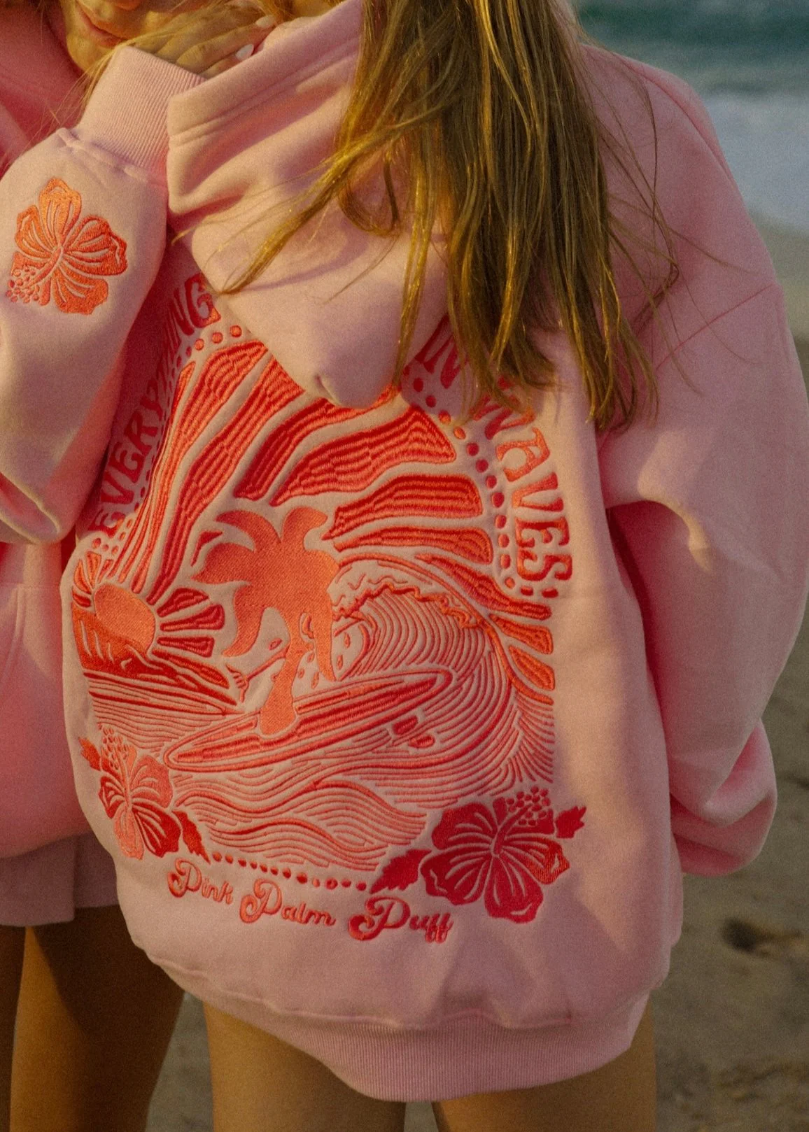Everything Comes in Waves Hoodie | Pink Everything Comes in Waves Hoodie | Pink | Fragment Clothing Streetwear