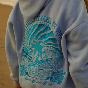 Everything Comes in Waves Hoodie in Blue | Fragment Clothing Streetwear