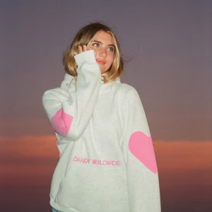 Heather Gray Dandy Big Heart Luxe Oversized Hoodie | Fragment Clothing Streetwear - View 2