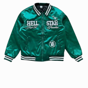 Hellstar Capsule 7 Varsity Jacket Green (2) | Fragment Clothing Streetwear