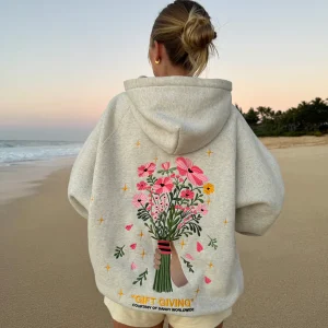 Gift Giving Oversized Lux Hoodie in Heather Gray | Fragment Clothing Streetwear