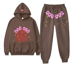 Sp5der Angel Number Tracksuit Brown | Fragment Clothing Streetwear