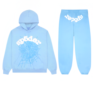 Sp5der Web Tracksuit Sky Blue (3) | Fragment Clothing Streetwear