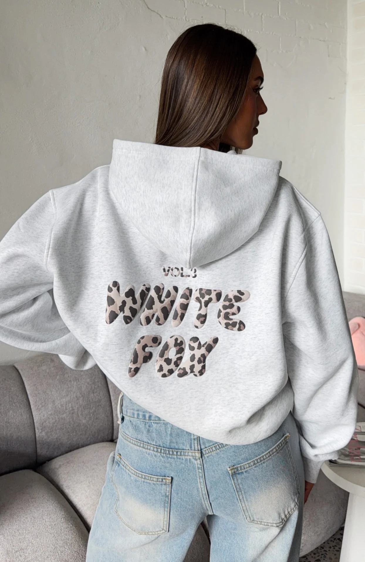 Offstage Printed Oversized Hoodie Grey Marle/Leopard Offstage Printed Oversized Hoodie Grey Marle/Leopard | Fragment Clothing Streetwear