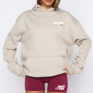 11th Street She’s So Lucky Oversized Hoodie Moon Kiss Beige Casual Streetwear | Fragment Clothing - View 2