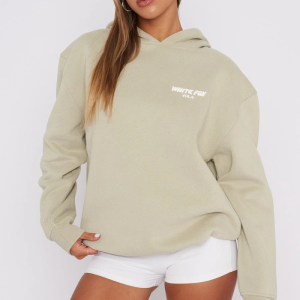 Offstage Oversized Hoodie in Moss Cozy Relaxed Fit Pullover | Fragment Clothing - View 2
