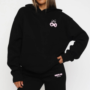 Feel The Love Oversized Hoodie Black | Fragment Clothing - View 2