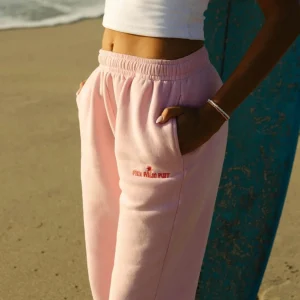 Puff Sweatpants in Pink | Fragment Clothing - View 2