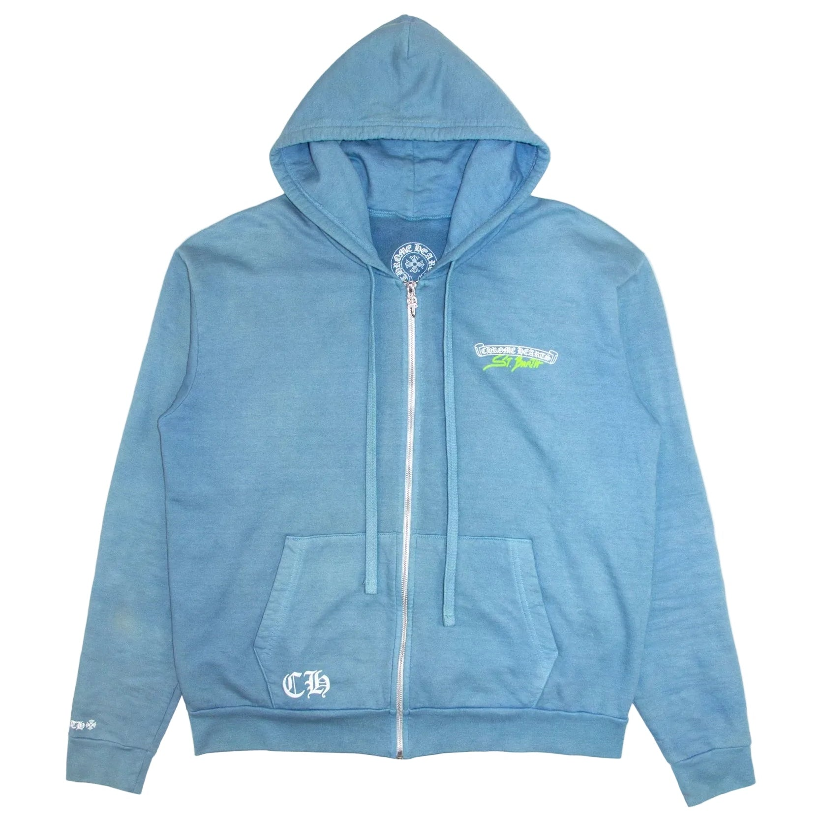 Chrome Hearts St.Barth Exclusive Horseshoe Zip-Up Hoodie Baby Blue Chrome Hearts St.Barth Exclusive Horseshoe Zip Up Hoodie Baby Blue | Fragment Clothing Streetwear