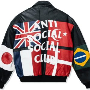 Anti Social Social Club ASSC Vintage Olympic Leather Jacket Black (1) | Fragment Clothing Streetwear