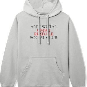 Anti Social Social Club Men's Rexdale Hoodie, Smoke (1) | Fragment Clothing Streetwear