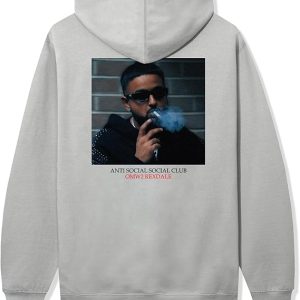 Anti Social Social Club Men's Rexdale Hoodie, Smoke (2) | Fragment Clothing Streetwear