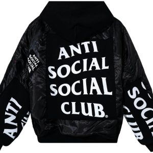 Anti Social Social Club Mind Games Bomber BlackWhite (1) | Fragment Clothing