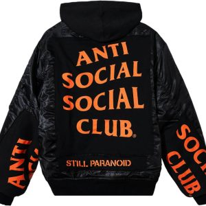 Anti Social Social Club UNDFTD BomberBlackOrange (1) | Fragment Clothing