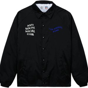 Anti Social Social Club x Los Angeles Rams Impact Coach Jacket Black 2 | Fragment Clothing Streetwear