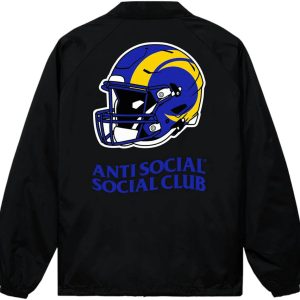 Anti Social Social Club x Los Angeles Rams Impact Coach Jacket Black | Fragment Clothing Streetwear