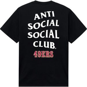 Anti Social Social Club x San Francisco 49ers Team Tee Black | Fragment Clothing Streetwear - View 2