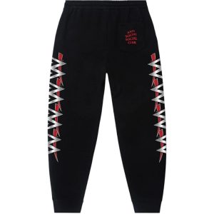 Anti Social Social Club x WWE Entertainment Sweatpants Black | Fragment Clothing Streetwear