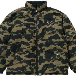BAPE 1st Camo Reversible Down Jacket (FW25) Green (1) | Fragment Clothing Streetwear