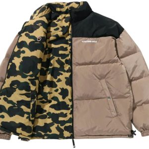 BAPE 1st Camo Reversible Down Jacket (FW25) Yellow (1) | Fragment Clothing Streetwear