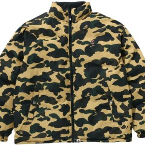 BAPE 1st Camo Reversible Down Jacket (FW25) Yellow (2) | Fragment Clothing Streetwear