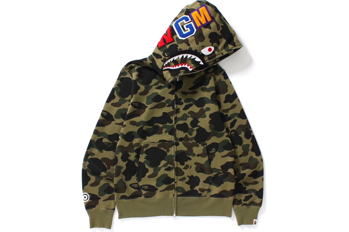 BAPE 1st Camo Shark Full Zip Hoodie Green (1) BAPE 1st Camo Shark Full Zip Hoodie Green (1) | Fragment Clothing Streetwear