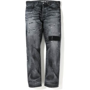 BAPE 2008 Type 05 Damaged Denim Pants Black (1) | Fragment Clothing