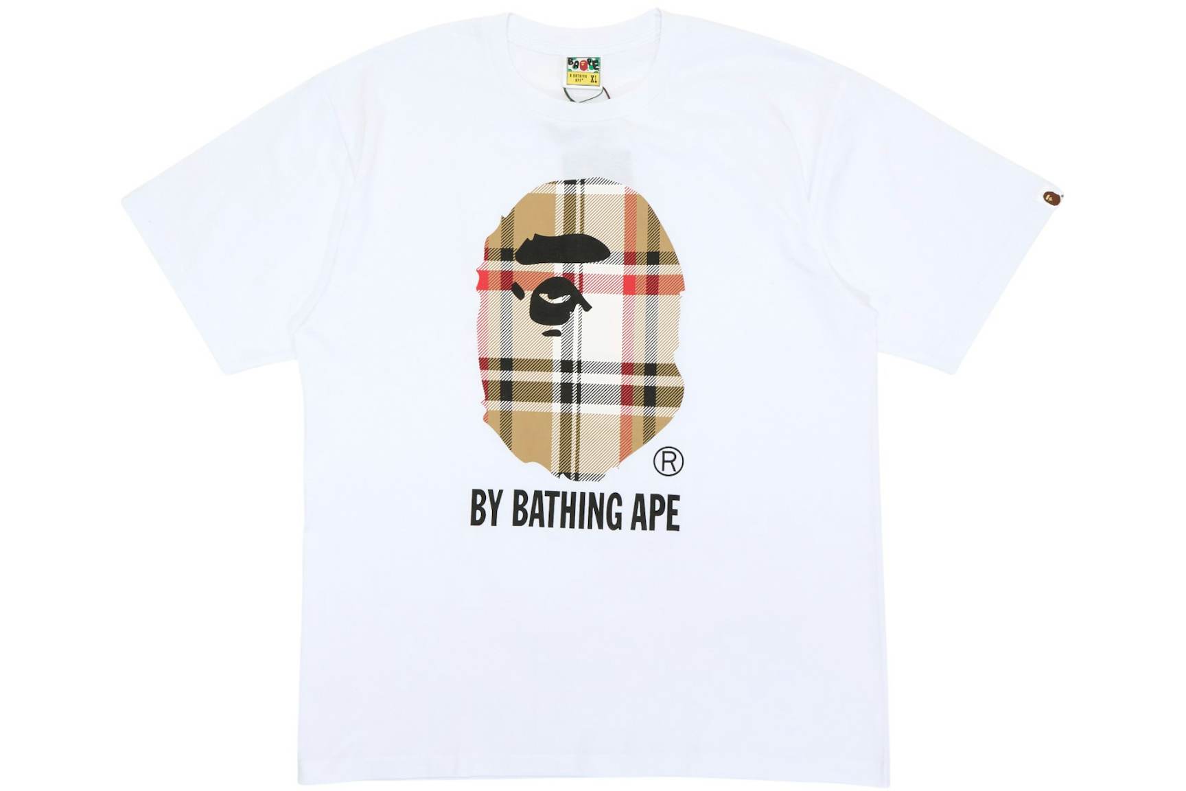 BAPE A Bathing Ape Check by Bathing TeeWhiteBeige (1) BAPE A Bathing Ape Check by Bathing TeeWhiteBeige (1) | Fragment Clothing