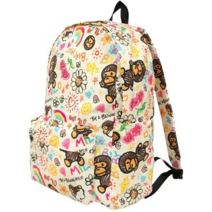 BAPE Baby Milo Large Backpack Ivory | Fragment Clothing