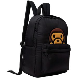 BAPE Baby Milo Soft Backpack Black (1) | Fragment Clothing