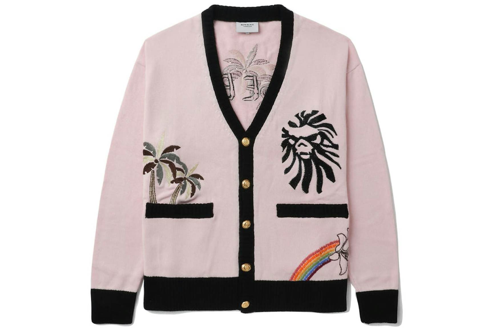 BAPE Black Ape Head Embroidery Cardigan Pink (1) BAPE Black Ape Head Embroidery Cardigan Pink (1) | Fragment Clothing