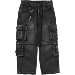 BAPE Black Cargo Rider Biker Jeans Black | Fragment Clothing