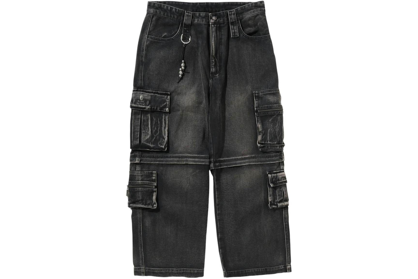 BAPE Black Cargo Rider Biker Jeans Black BAPE Black Cargo Rider Biker Jeans Black | Fragment Clothing